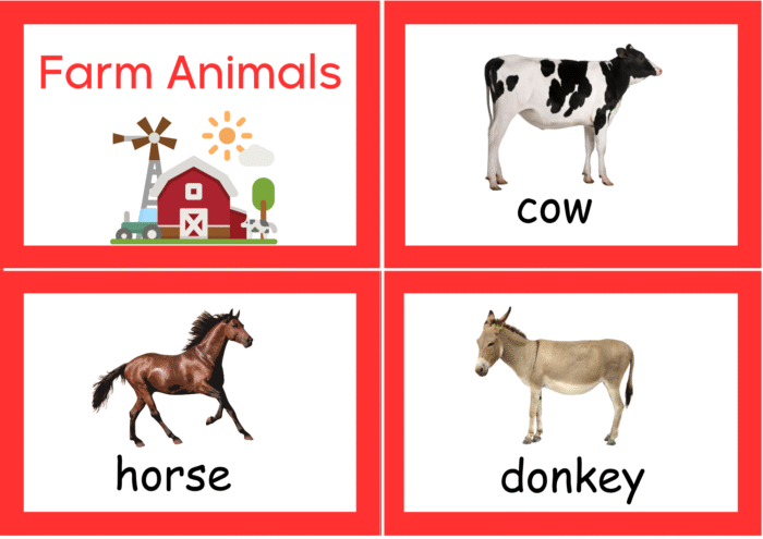 Farm Animals hash cards - Image 5