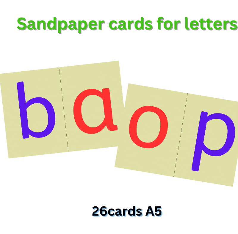 Sandpaper cards for letters