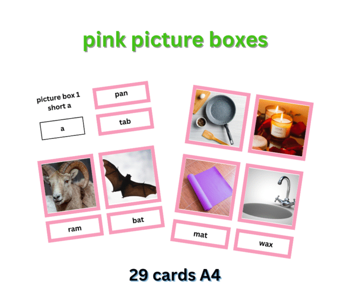 Pink picture boxes