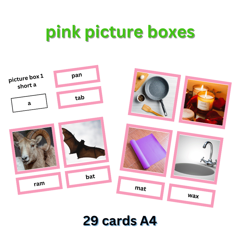 Pink picture boxes