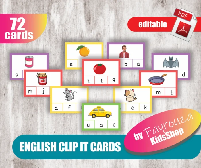 English Clip It CardS