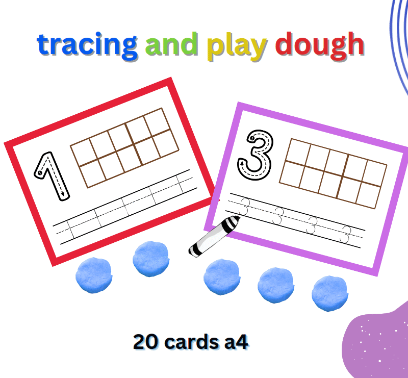 tracing and play dough