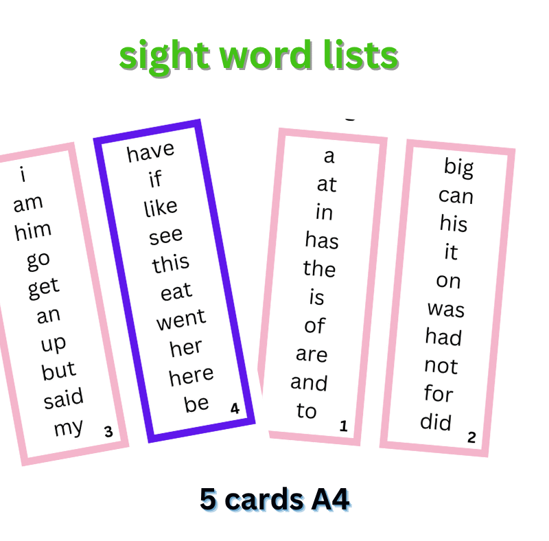 sight word lists