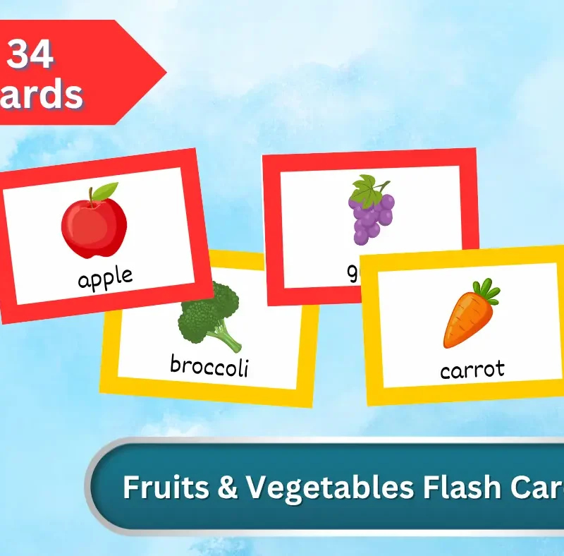 Fruits & Vegetables Flash Cards