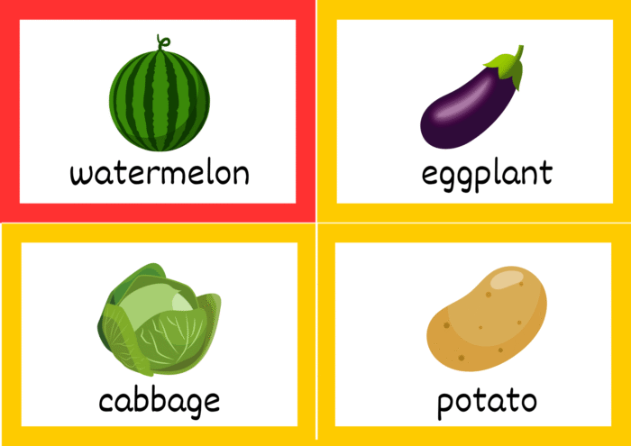 Fruits & Vegetables Flash Cards - Image 8