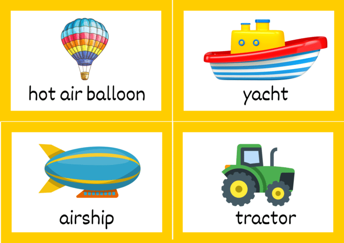 transportation & clothes flash cards - Image 10