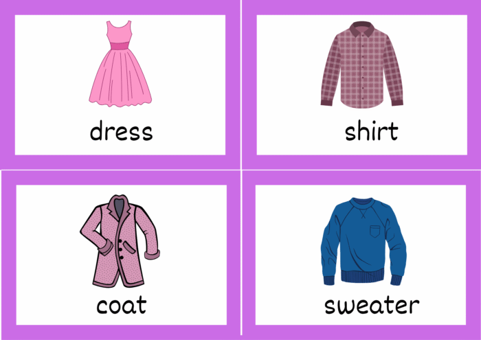 transportation & clothes flash cards - Image 9