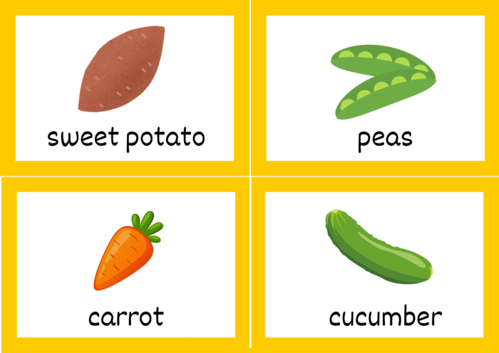 Fruits & Vegetables Flash Cards - Image 6