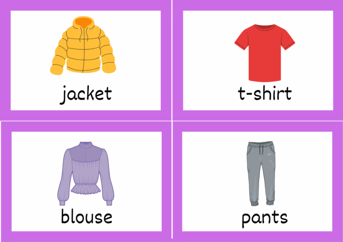 transportation & clothes flash cards - Image 8