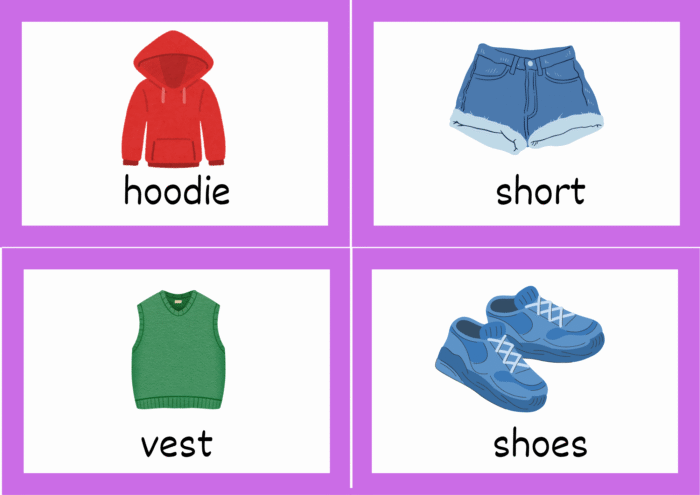 transportation & clothes flash cards - Image 7