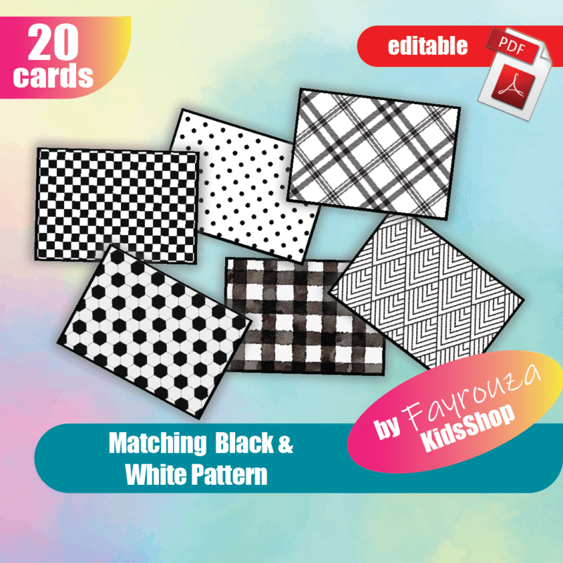 Black and White Pattern Matching Activity