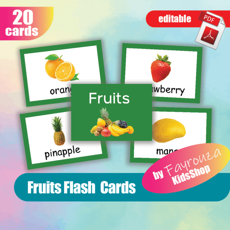 Fruit flash cards