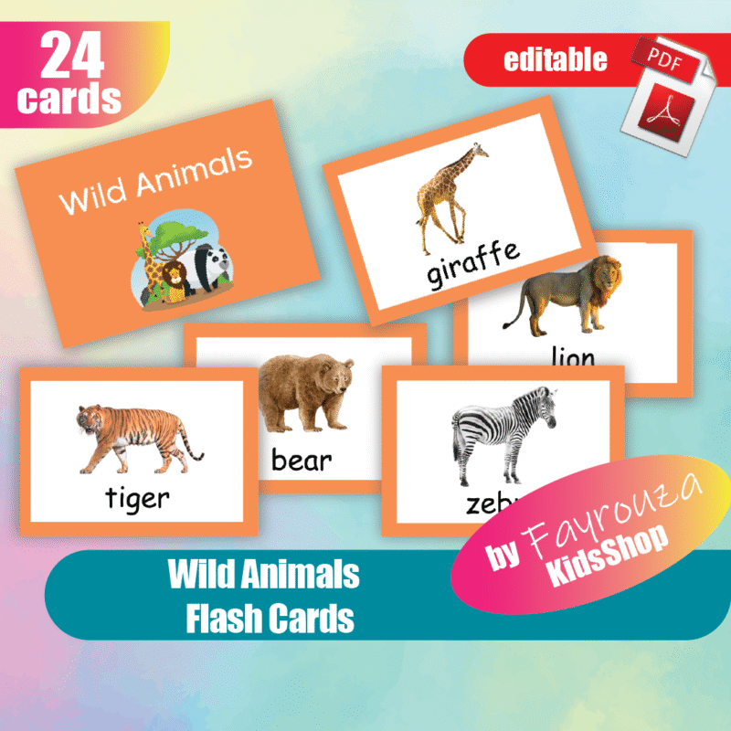 Wild Animals flash cards