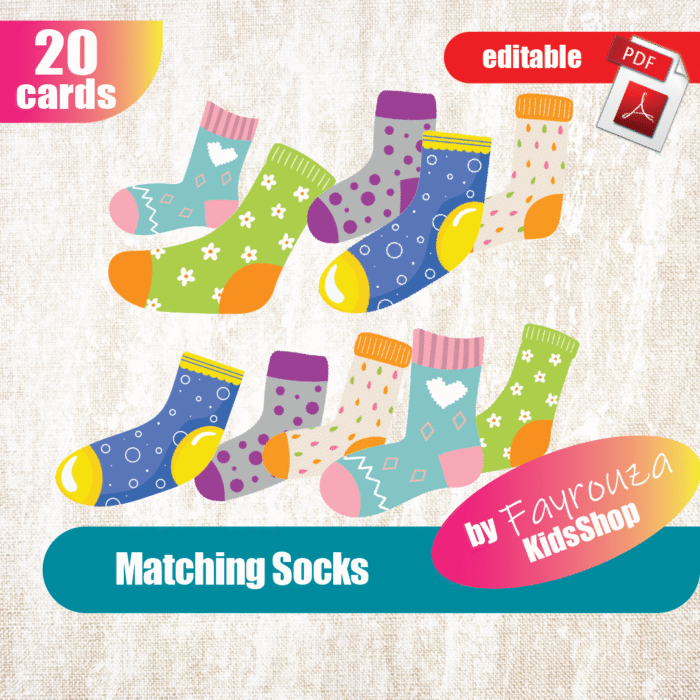 Sock Pair Matching Activity