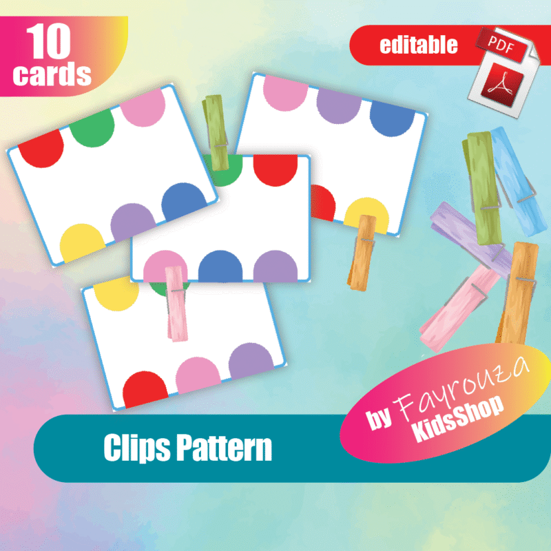 Color Pattern Cards with Clips Tool