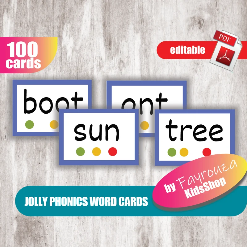 Jolly Phonics word cards