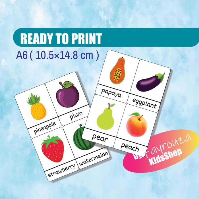 Fruits & Vegetables Flash Cards - Image 4